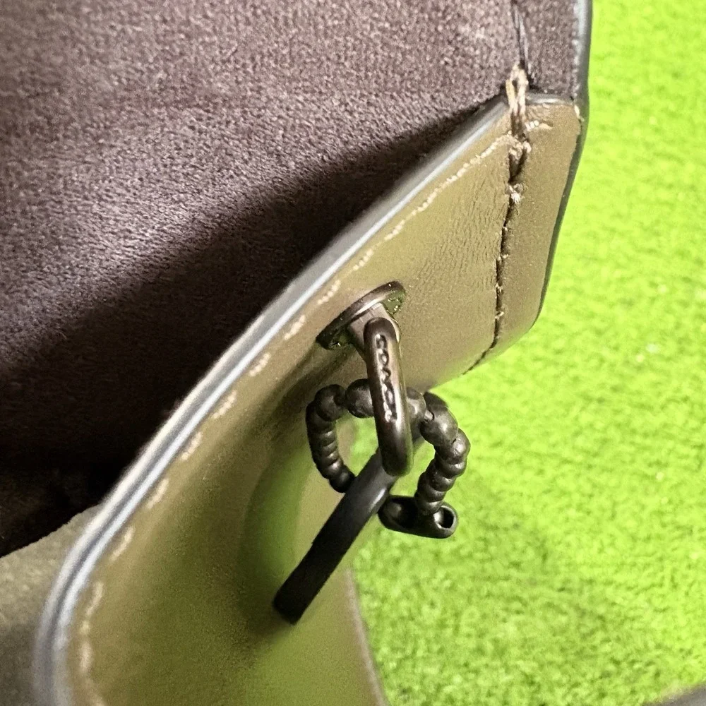 Leather Coach‎ Purse Crocodile Embossed Parker 32 Bag No Strap EUC Designer